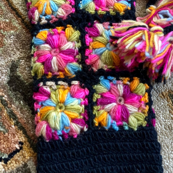 Cute Flower Colorful Knitted Hippie Leg Warmers - Picture 2 of 3